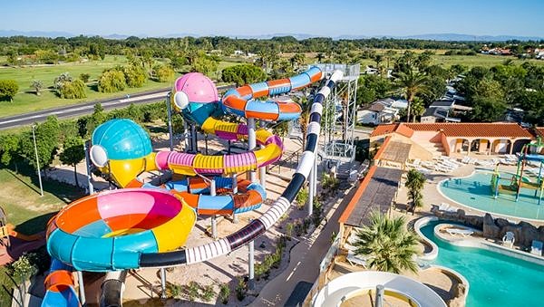 Le Soleil De La Mediterranee multicolored pastel waterslides