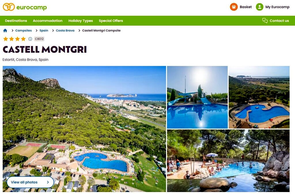 Eurocamp Spain Castell Montgri