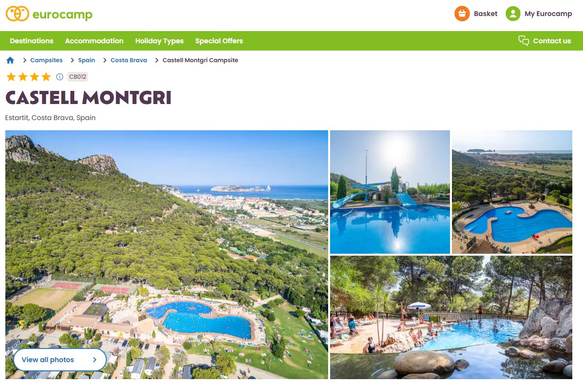 Eurocamp Spain Castell Montgri